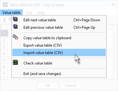 csv export import menus 02 import