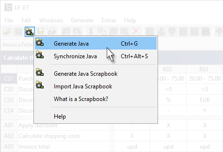 gensrc menu 02 java