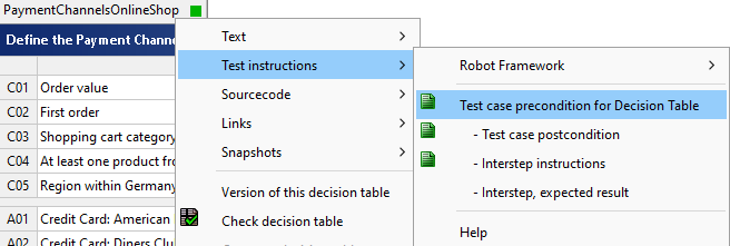 robot testcase precondition